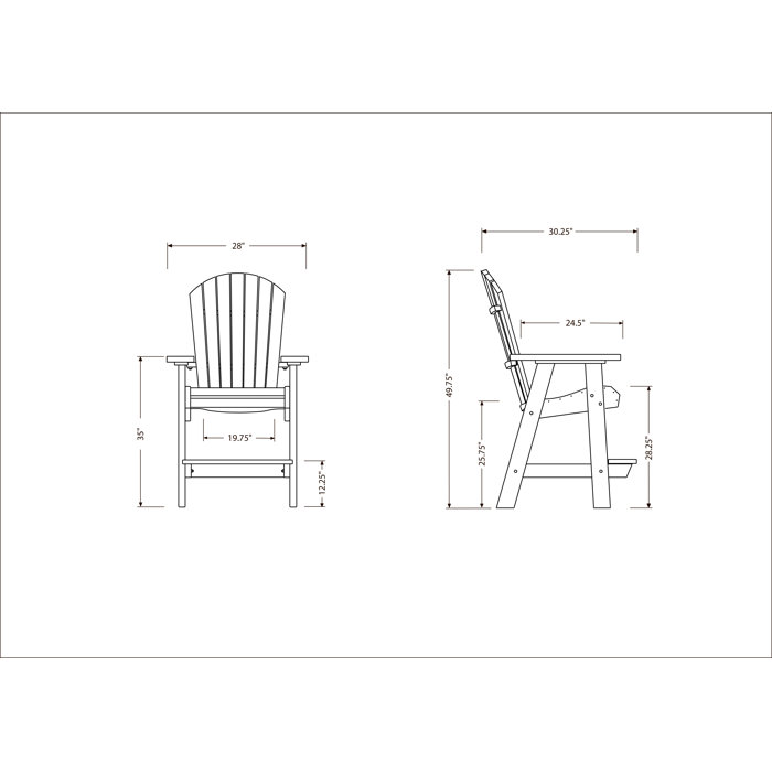 Breakwater Bay Huggins Patio Plastic Adirondack Chair with Table & Reviews